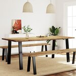 vidaXL Table à manger 200x90x75 cm bois d'acacia solide