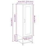 vidaXL Buffet haut rose 36x39x123 cm acier laminé à froid
