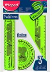 Kit 3 pièces TWIST 'N FLEX Règle Equerre Rapporteur Coloris Aléatoire MAPED