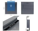Boîte aux lettres murale ou sur pied design et Porte-journaux Verrouillable Gris anthracite