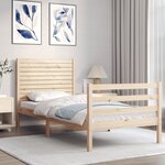 vidaXL Cadre de lit sans matelas 90x200 cm bois massif