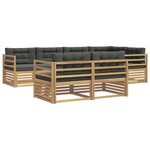vidaXL Ensemble de canapés d'extérieur 7 pc Blanc et anthracite