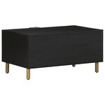 vidaXL Table basse Noir 80x50x40 cm Bois d'ingénierie