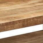 vidaXL Table basse 90x50x38 cm bois de manguier massif brut