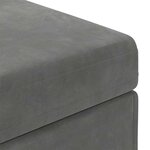 vidaXL Tabouret Gris foncé 81 x 41 x 40 cm Velours et Bois Composite