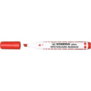 Marqueur plan effaçable à sec pte biseautée rouge x 10 stabilo