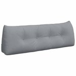 vidaXL Coussin de Dos Gris clair 140 x 24 x 50 cm tissu