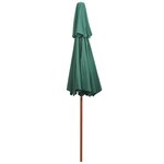 vidaXL Parasol à deux étages avec poteau en bois 270 x 270 cm vert