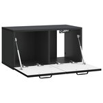vidaXL Meuble TV mural Noir 59 5 x 31 x 30 cm Bois d'ingénierie