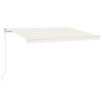 vidaXL Auvent manuel rétractable avec LED 400x300 cm Crème