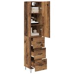 vidaXL Haut Armoire Bois ancien 69 5 x 34 x 180 cm Bois d'ingénierie