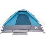 vidaXL Tente de camping à dôme 4 personnes bleu imperméable
