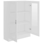 vidaXL Armoire à vitrine Blanc 82 5x30 5x115 cm Bois d'ingénierie