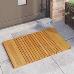 vidaXL Tapis de bain Uni Marron 59 x 40 cm bois