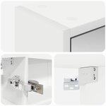 vidaXL Armoire Miroir de Salle de Bain Blanc 43 x 16 x 62.5 cm