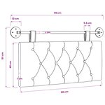 vidaXL Tête de lit suspendue Gris foncé Tissu