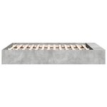 vidaXL Cadre de lit gris béton 135x190 cm bois d'ingénierie