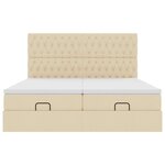 VidaXL Cadre de lit ottoman avec matelas crème 160x200 cm tissu