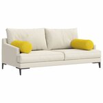 vidaXL Coussins d'accent 2 Pièces Jaune clair Ø 25 x 70 cm tissu