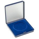 Écrin monnaie avec plateau velours bleu pour pièces de 18 à 50 mm. Diamètre intérieur - 46 mm