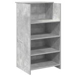 vidaXL Bureau de réception gris béton 155x50x103 5cm bois d'ingénierie