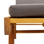 vidaXL Chaises longues lot de 2 avec table bois massif d'acacia