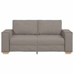 vidaXL Canapé 2 places Taupe 140 cm Tissu