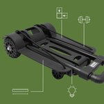 Pack and Move - Diable pliable - 45Kg - Déménagement et Transport - Léger Compact - Petit Diable Manutention - Manche Télescopique - Tendeur intégré