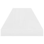 vidaXL Étagère murale flottante Blanc brillant 90x23 5x3 8 cm MDF