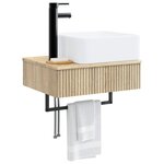 vidaXL Basin de lavage mural Chêne Sonoma 50 x 41 x 39 cm