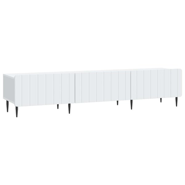 vidaXL Meuble TV Blanc 147 x 34 5 x 32 cm Bois d'ingénierie