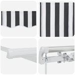 vidaXL Auvent manuel rétractable anthracite et blanc 400x300 cm