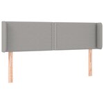 vidaXL Tête de lit à LED Gris clair 147x16x78/88 cm Tissu