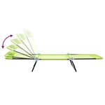 vidaXL Chaise longue pliante 1-personne Vert 182 x 55 x 85 5 cm Métal