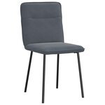 vidaXL Chaises à manger lot de 6 gris foncé velours