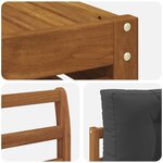 vidaXL Ensemble de canapés d'extérieur 9 pc Naturel et Anthracite