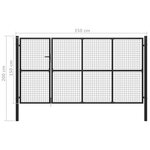 vidaXL Portail de jardin Acier 350 x 100 cm Anthracite
