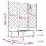 vidaXL Cache-pot de jardin 3 Pièces Noir 120 x 40 x 125 5 cm Acier