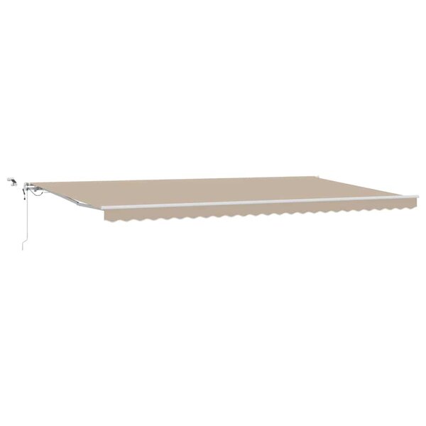 vidaXL Auvent Rétractable Beige 600 × 350 cm Tissu et Métal