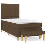 vidaXL Sommier à lattes de lit avec matelas Marron foncé 80x200 cm
