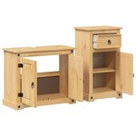 vidaXL Ensemble de meubles salle de bain 2 Pièces Corona bois pin massif