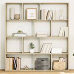 vidaXL Bibliothèque chêne sonoma 132x29x141 5 cm bois d'ingénierie