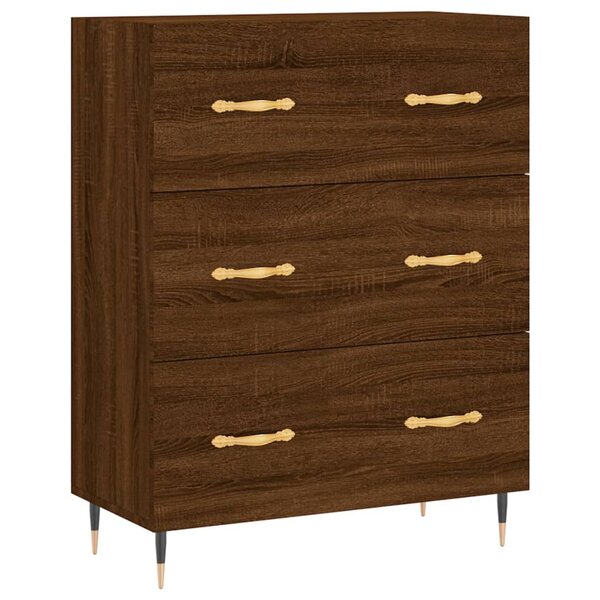 vidaXL Buffet chêne marron 69 5x34x90 cm bois d'ingénierie