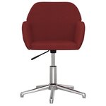 vidaXL Chaises pivotantes à manger lot de 2 Rouge bordeaux Tissu