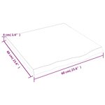 vidaXL Étagère murale 60x60x(2-4) cm bois de chêne massif non traité