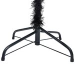 vidaXL Arbre de Noël artificiel pré-éclairé et boules noir 210 cm PVC