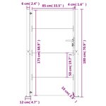 vidaXL Portail de jardin 105x180 cm acier corten