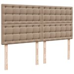 VidaXL Cadre de lit ottoman et matelas cappuccino 200x200cm similicuir