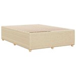 vidaXL Cadre de lit sans matelas crème 140x200 cm tissu