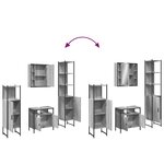 vidaXL Ensemble d'armoires de salle de bain 4 Pièces sonoma gris